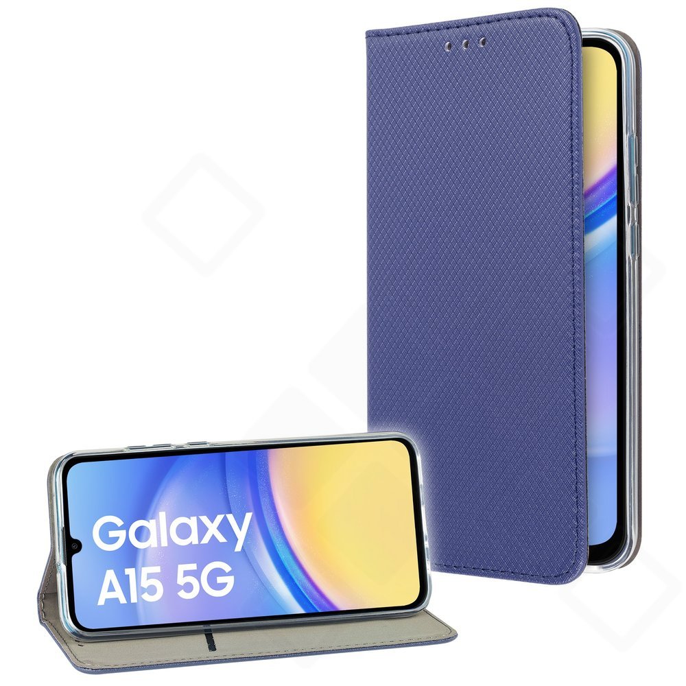 Bookcase basic magnetic für A155F, A156B Samsung Galaxy A15, A15 5G - navy