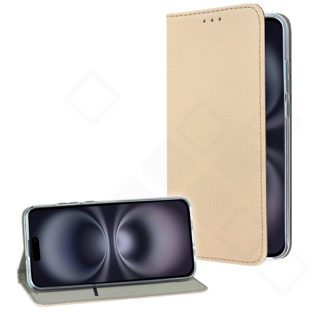 Bookcase basic magnetic für Apple iPhone 16 Plus - gold