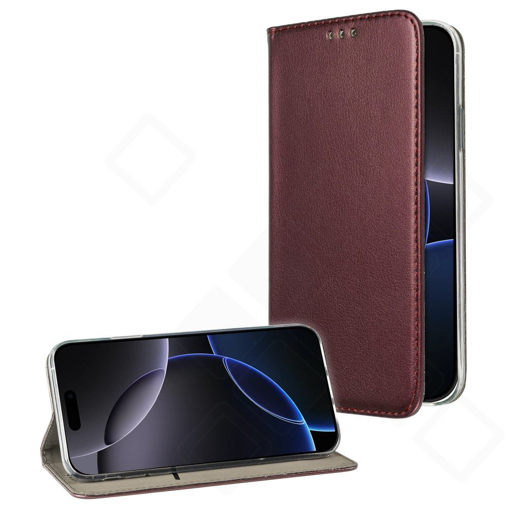 Bookcase basic magnetic für Apple iPhone 16 Pro - burgundy