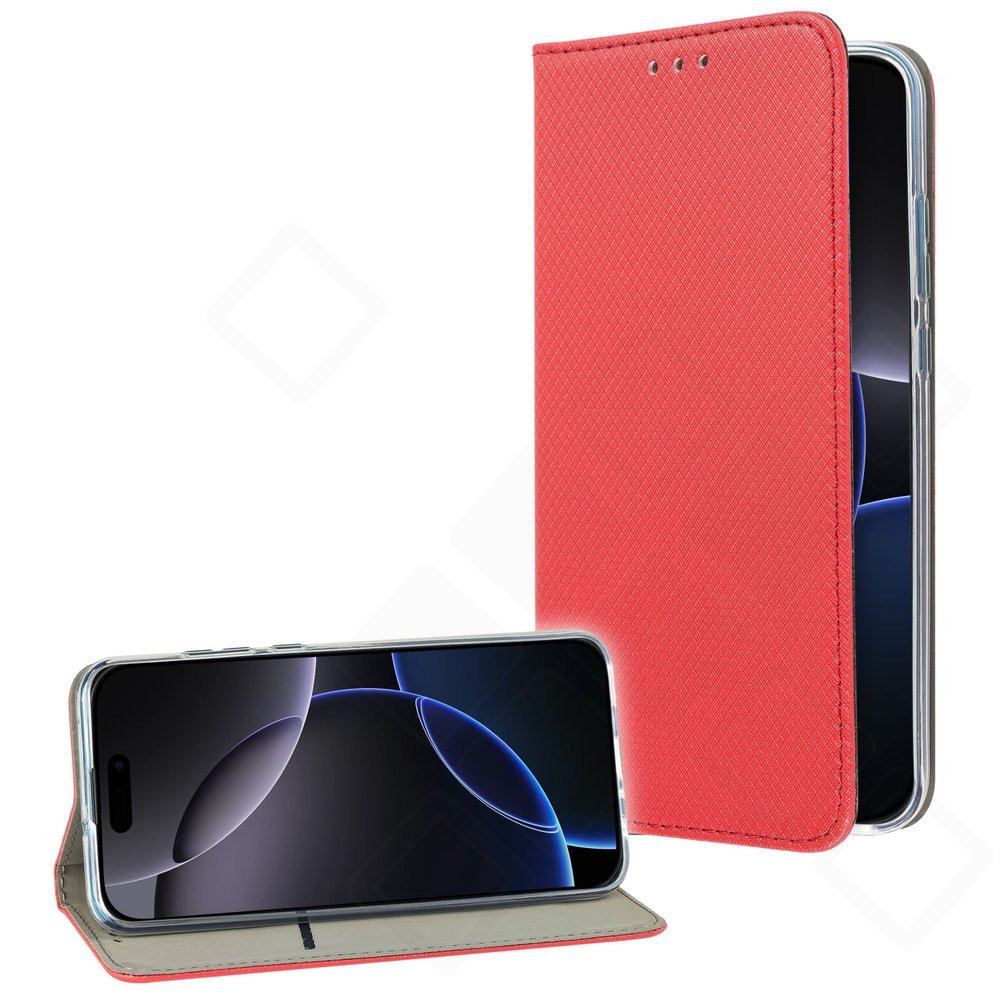 Bookcase basic magnetic für Apple iPhone 16 Pro - red