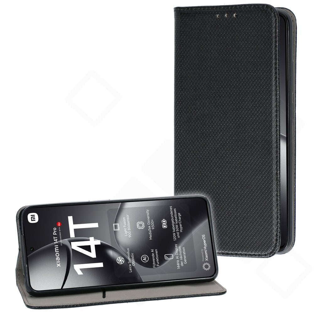 Bookcase basic magnetic für Xiaomi 14T Pro - black