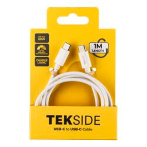 Cellularline TEKSIDE Data Cable 1m USB-C/ Typ-C White