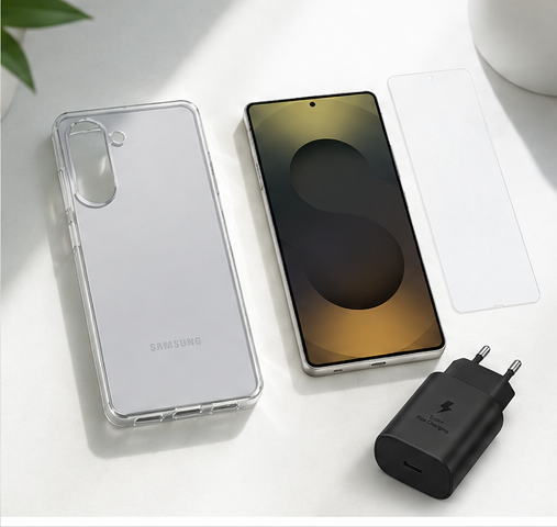 Samsung Galaxy S26 Ultra Starter Kit – Clear Case, Panzerglas & 25W Schnellladegerät
