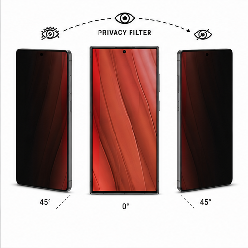 DISPLEX Privacy Glass FC für Samsung Galaxy S25 Ultra – Privacy Panzerglas 10H