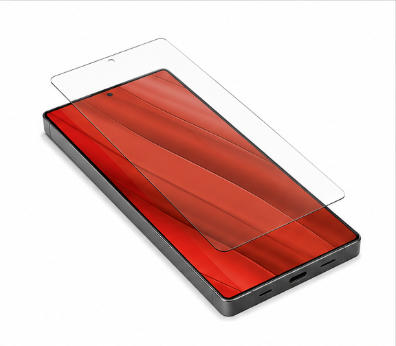 DISPLEX Real Glass Panzerglas für Samsung Galaxy S25 Ultra – 10H Displayschutz mit EASY-ON Montagerahmen