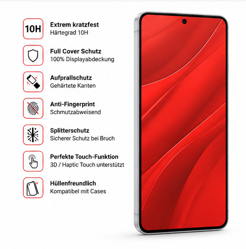 DISPLEX Premium Glass FC für Samsung Galaxy S25 Edge – Full Cover Panzerglas 10H