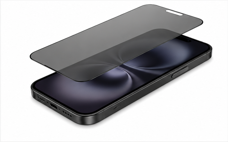 anco Anti-Spy Panzerglas für iPhone 16 – Privacy Schutzglas 9H