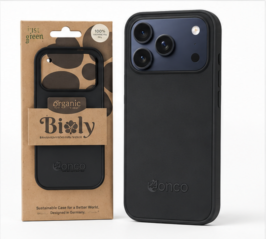 anco Bioly Case für Apple iPhone 17 Pro – Bio Handyhülle Schwarz, Nachhaltige Schutzhülle