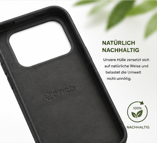 anco Bioly Case für Apple iPhone 17 Pro – Bio Handyhülle Schwarz, Nachhaltige Schutzhülle