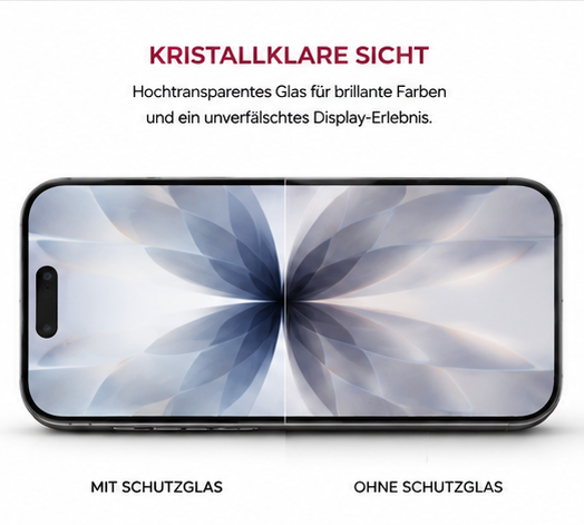 anco Panzerglas Fullscreen für Apple iPhone 16 Pro / 17 / 17 Pro / 18 / 18 Pro Displayschutz Schutzglas 9H
