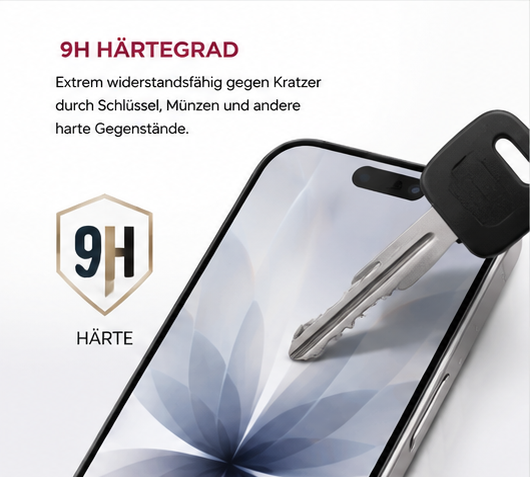 anco Panzerglas Fullscreen für Apple iPhone 16 Pro / 17 / 17 Pro / 18 / 18 Pro Displayschutz Schutzglas 9H