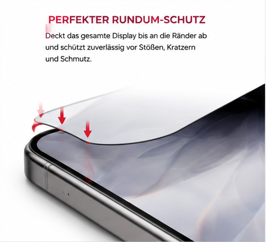 anco Panzerglas Fullscreen für Apple iPhone 16 Pro / 17 / 17 Pro / 18 / 18 Pro Displayschutz Schutzglas 9H