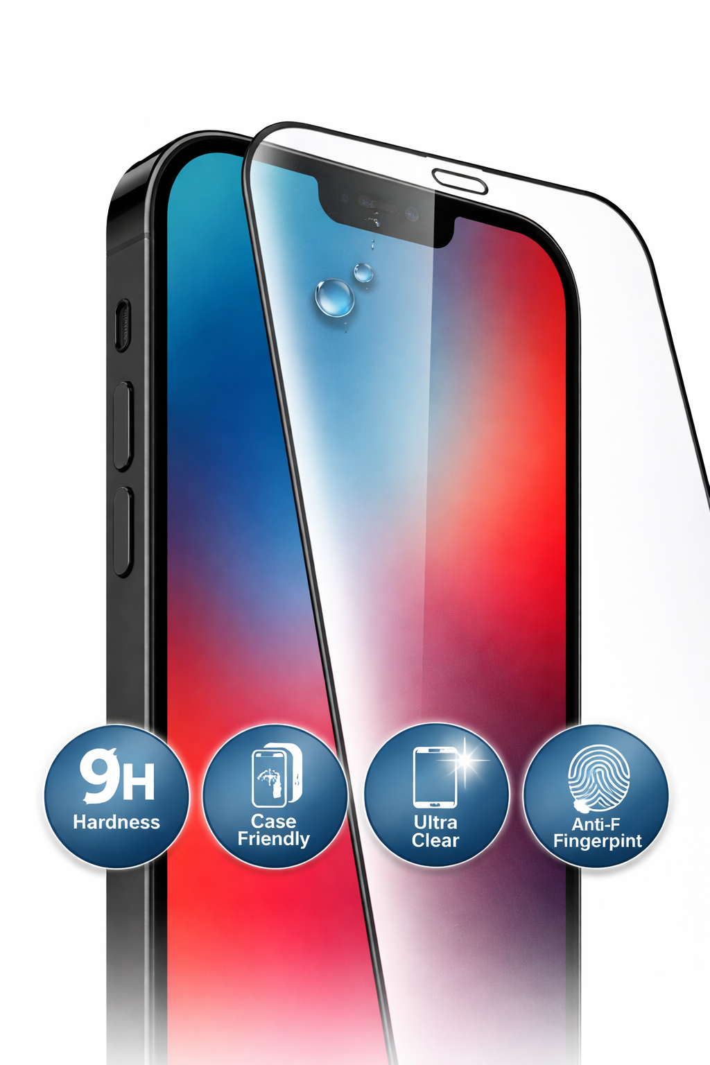 okkes 2in1 Fullcover Panzerglas für iPhone 15 / 16 – 2er Set
