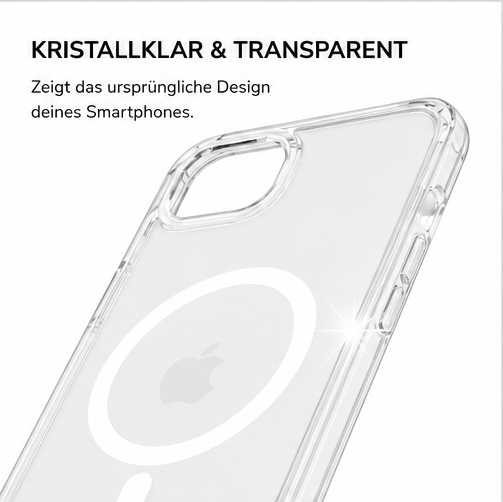 anco Magnetic Case iPhone 17e / 16e Crystal Clear – MagSafe Handyhülle Transparent