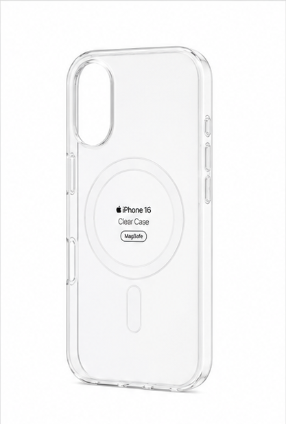 Apple iPhone 16 Clear Case mit MagSafe – Transparente Original Handyhülle, Stoßschutz, Magnetisch