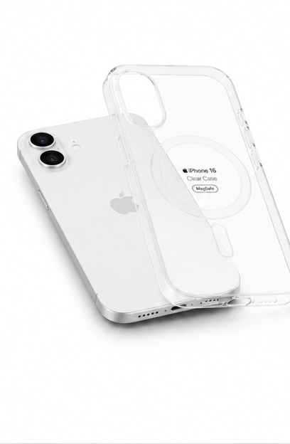Apple iPhone 16 Clear Case mit MagSafe – Transparente Original Handyhülle, Stoßschutz, Magnetisch