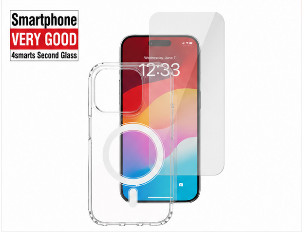 4smarts 360° Protection Set für Apple iPhone 15 – MagSafe Hülle + Panzerglas Displayschutz