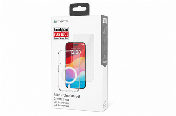 4smarts 360° Protection Set für Apple iPhone 15 – MagSafe Hülle + Panzerglas Displayschutz
