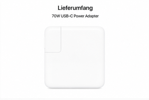 Apple 70W USB-C Power Adapter Original Netzteil Schnellladegerät MXN53ZM/A Weiß