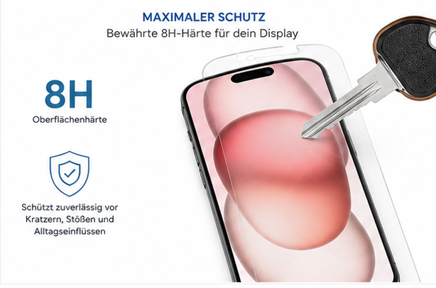anco Hybrid Glass für Apple iPhone 15 Plus – Flexibles Panzerglas Displayschutz Schutzfolie