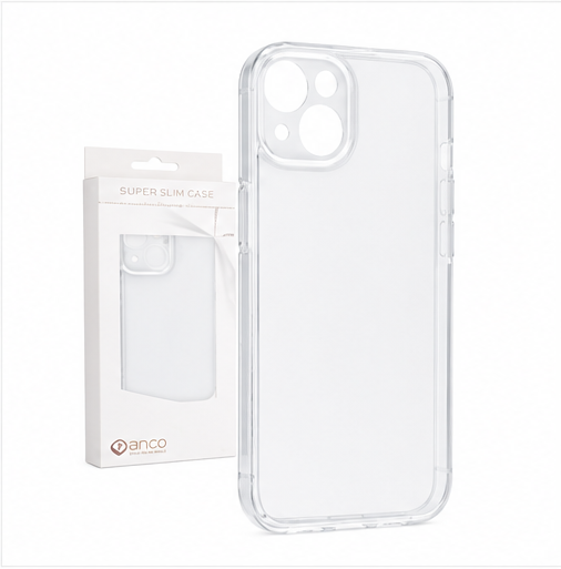 anco Super Slim Case für Apple iPhone 15 – Transparente Ultra Slim Handyhülle 1,5 mm Clear Cover