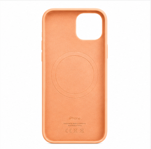 Apple Silicone Case mit MagSafe für Apple iPhone 15 Plus – Original Silikonhülle Sorbet Orange