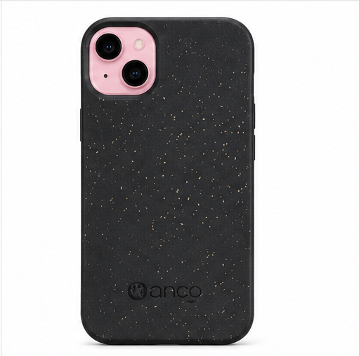 anco Bioly Bio Handyhülle für Apple iPhone 15 Plus Schwarz – Nachhaltige Schutzhülle