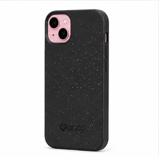 anco Bioly Bio Handyhülle für Apple iPhone 15 Plus Schwarz – Nachhaltige Schutzhülle
