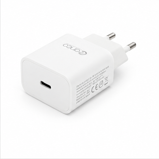 anco 20W USB-C Schnellladegerät mit USB-C Kabel – Power Delivery Ladegerät Weiß