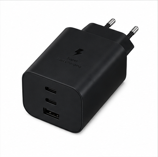 Samsung 65W Schnellladegerät Trio USB-C & USB-A Power Adapter EP-T6530NBEGEU Schwarz