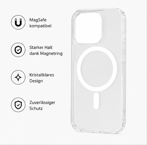 anco Magnetic Case für Apple iPhone 15 Pro MagSafe Hülle Transparent Crystal