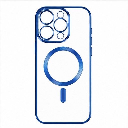 MagSafe Hülle für Apple iPhone 17 Pro Max Transparent Blau – Stoßfest Clear Case Magnetisch