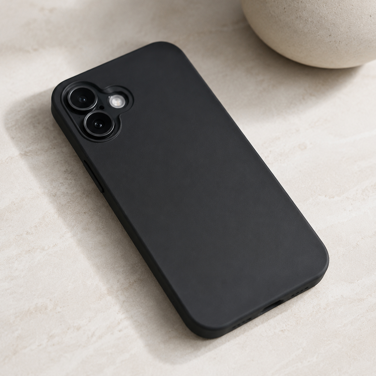 anco Dark Case für iPhone 17 – matte TPU Hülle Schwarz
