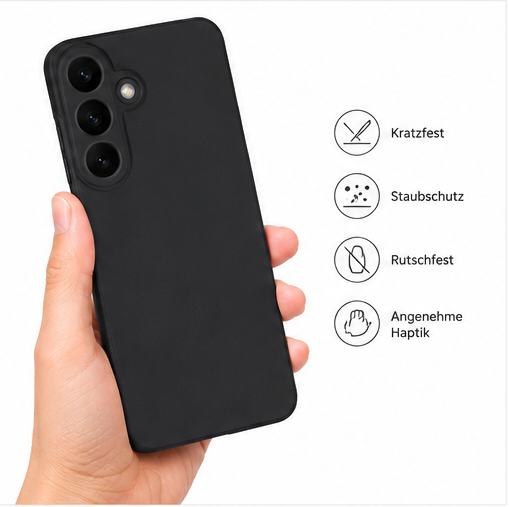 anco Dark Case für Samsung Galaxy S26 (S942B) - TPU Handyhülle matt schwarz