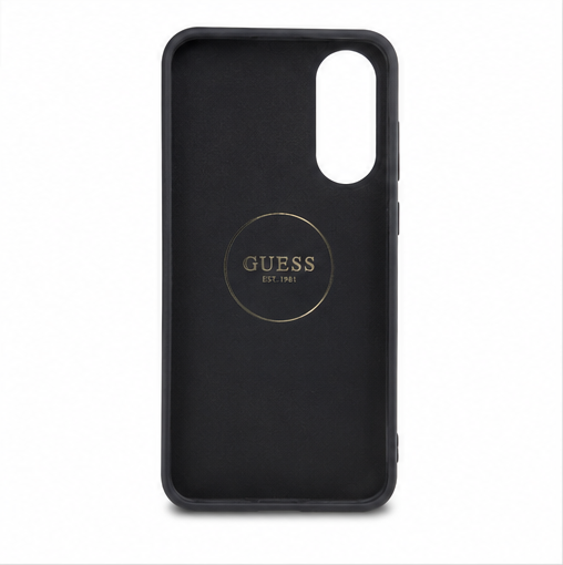 Guess PU 4G Metal Logo Case für Samsung Galaxy S25 Edge