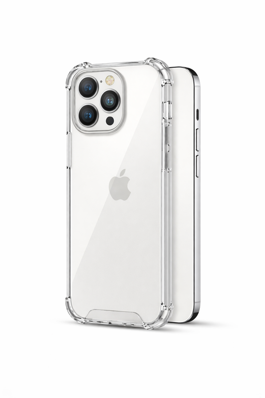 okkes® JUMP PLUS Case iPhone 15 Pro – Transparente Hülle mit Stoßschutz