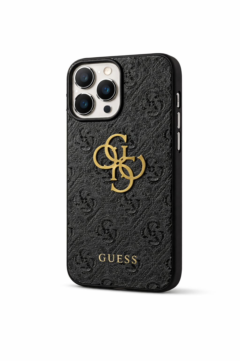 Guess PU 4G Metal Logo Case für Apple iPhone 15 Pro