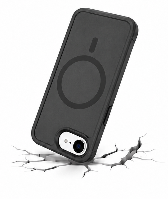 4smarts Defend Case für Apple iPhone 17e / 16e – MagSafe Handyhülle mit Fallschutz, Schwarz