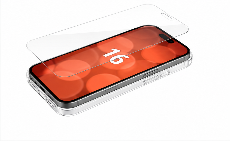 iPhone 16 Panzerglas + Hülle Set – DISPLEX Real Glass + Case 10H Displayschutz
