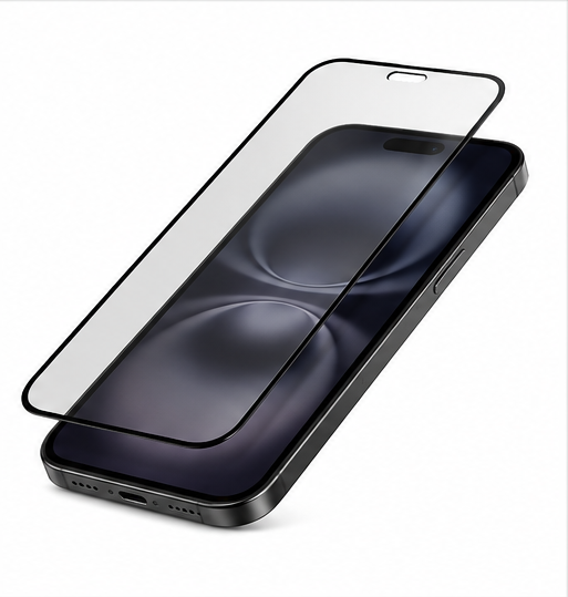 Panzerglas für Apple iPhone 16 Plus – anco Fullscreen Schutzglas 9H Schwarz