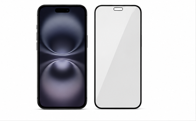 Panzerglas für Apple iPhone 16 Plus – anco Fullscreen Schutzglas 9H Schwarz