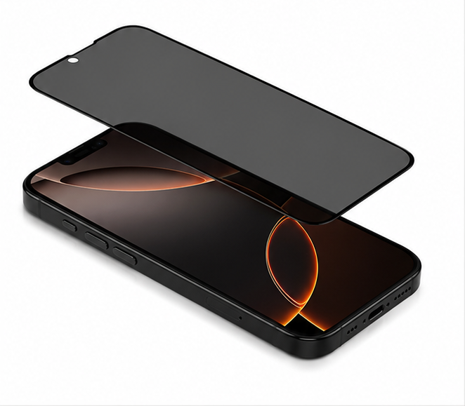 4smarts Privacy Panzerglas für iPhone 17e / 16e – Sichtschutz Schutzglas mit Montagerahmen
