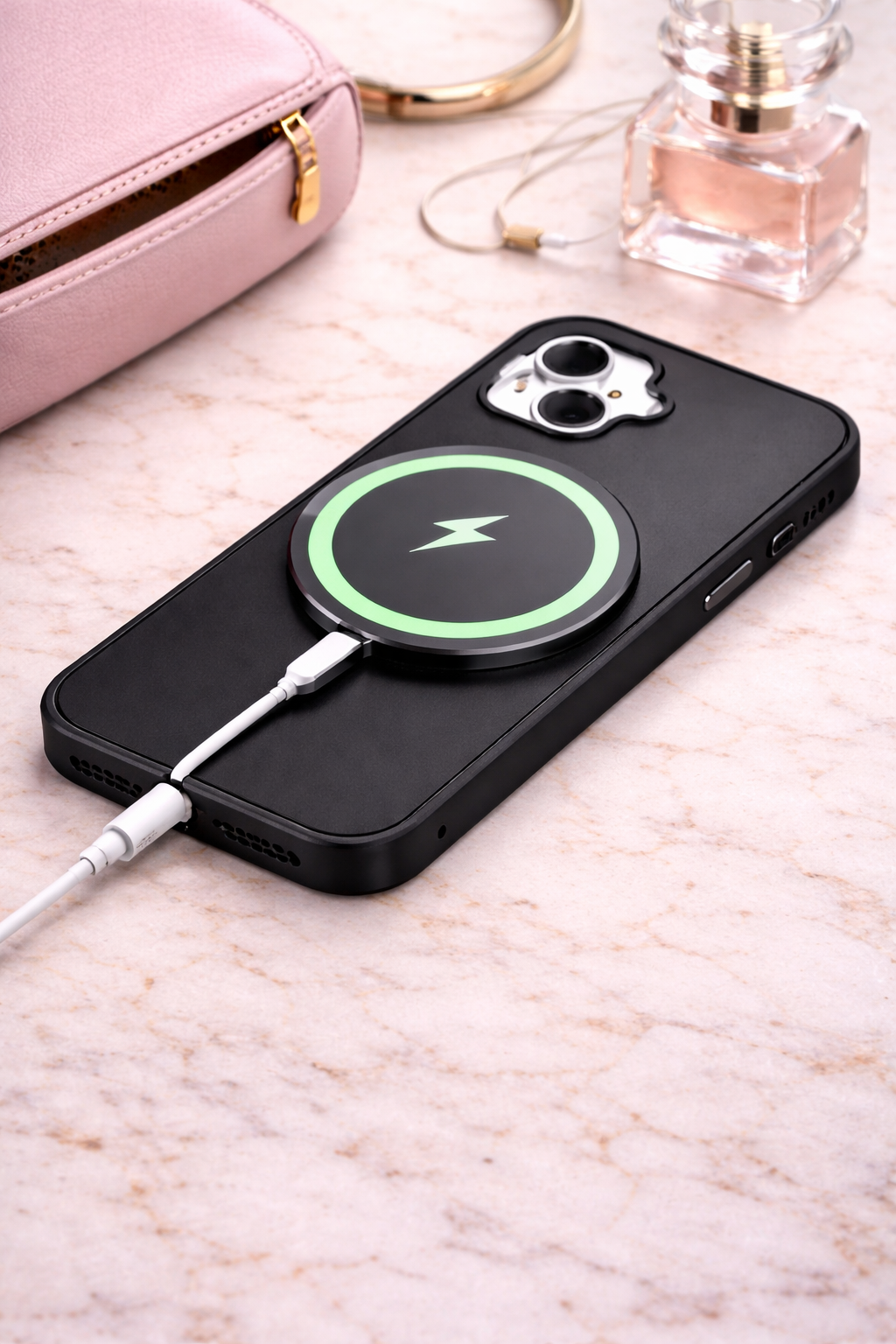 OKKES MagSafe kompatible Hülle für iPhone 16 – Transparent
