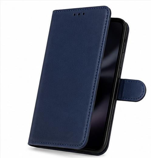 Apple iPhone 16 Bookcase Hülle mit Kartenfach – anco Basic PU Leder Schutzhülle