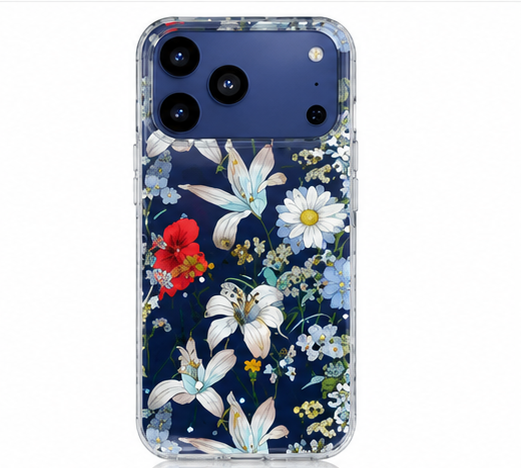 Apple iPhone 17 Pro Max Blumen Hülle – anco Flower Case TPU Schutzhülle mit Kameraschutz