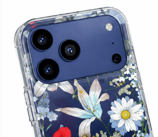 Apple iPhone 17 Pro Max Blumen Hülle – anco Flower Case TPU Schutzhülle mit Kameraschutz