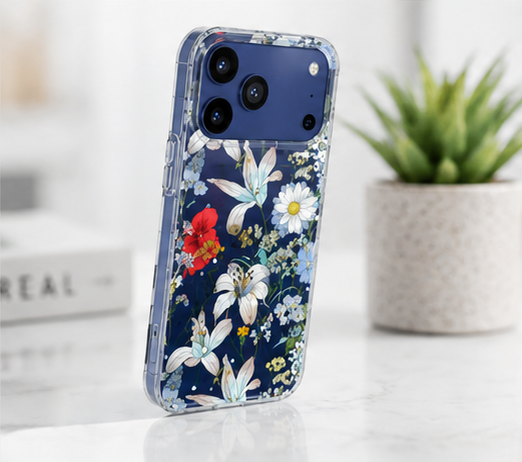 Apple iPhone 17 Pro Max Blumen Hülle – anco Flower Case TPU Schutzhülle mit Kameraschutz