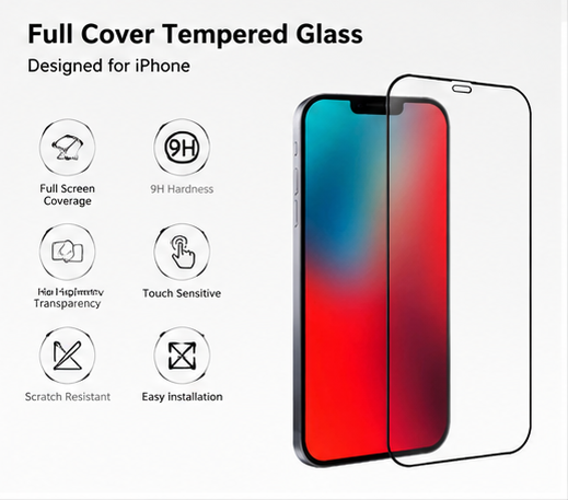 okkes® 2in1 Fullcover 3D Panzerglas für Apple iPhone 17 Pro – Displayschutz Tempered Glass 9H