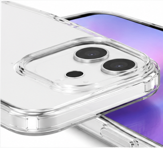 okkes® JUMP PLUS Hülle für Apple iPhone 17 Pro Max Transparent – Stoßfestes Clear Case TPU + PC