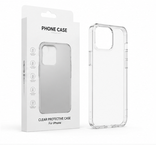 OKKES AIR TPU Hülle für Apple iPhone 17 Pro Max Transparent – Dünne Handyhülle Clear Case
